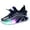 Black, variant on Boys Platform Light Up Knit Sneakers Lightweight Non Slip Lace Up Tennis Shoes Kids Fashion LED Flashing Sport Shoes