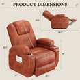 thumbnail image 6 of Homall Lift Recliner Comfy Chair Power Massage Electric Recliner Chairs for Adults,Brown, 6 of 7
