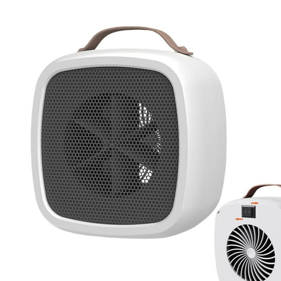 500W Ceramic Fan Heater, Quiet Portable Heater With Thermostat, Compact Desktop Space Heater For Office Bedroom Indoor Use