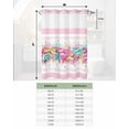 thumbnail image 6 of No Hook Shower Curtain with Snap in Liner, Pink Striped Seashell Starfish Art Pattern Hotel Shower Curtains for Bathroom, Washable Shower Curtain Liner Set with Mesh Top Window, 36"x72", 6 of 6