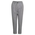thumbnail image 5 of LLYwey Trouser Yoga Pants For Women Women's Casual Fashion Plus Size Pure Color Pocket Button Pencil Pants Trousers Tall Pants Female Long Long Pant Style H1555 Gray 5XL, 5 of 5