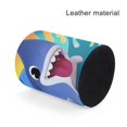thumbnail image 4 of Tiburón Perro-theme Cylinder Pen Holder Pencil Organizer with Flannel Lining PVC Leather Material Cardboard Base for study work 10*8CM, 4 of 6