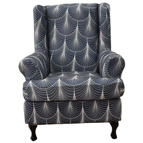 Dowbom Wingback Chair Slipcover with arms, Stretch Wing Chair Covers Slipcover 2 Piece