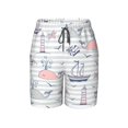 thumbnail image 5 of PAYOHTO Boy Swim Trunks X-Large Size 18-20 Teens Boy Beach Board Shorts Marine Theme Striped Quick Dry Bathing Suit Swimwear, 5 of 9