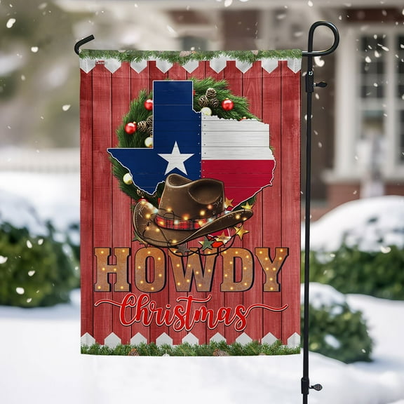 FLAGWIX Christmas Texas Howdy Christmas Flag VTM573F Garden Flag 11.5" x 17.5" - Decorative Indoor Outdoor Flag
