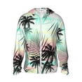 thumbnail image 1 of Fotbe Tropical Summer Palm Chaqueta con Protección Solar UPF 50+ para Hombre y Mujer, Camisa con Capucha y Bolsillos-3X-Large, 1 of 7