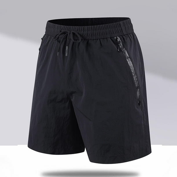 pstuiky Pantalones cortos para hombre, Pantalones cortos de trabajo de pierna recta, holgados y cómodos, de color liso, a la moda para hombre Pantalones cortos cargo