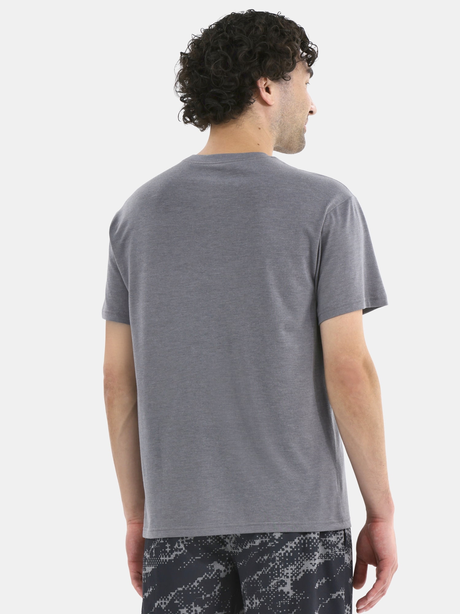 Athletic Works Men's Solid Tri Blend Tee with Short Sleeves, Sizes XS-4XLT