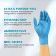 thumbnail image 2 of Disposable Nitrile Gloves, Small, Work Gloves, Cleaning, Kitchen, Industrial, Blue, S Duracore E2910, 2 of 5