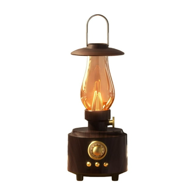 Lámpara de mesa retro con la lámpara de noche de altavoces brillo ajustable USB impermeable ajustable Bronce