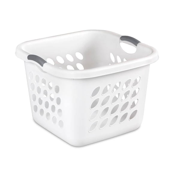 Cesta para Ropa Sterilite Cuadrada con Asas Blanco 53 Litros