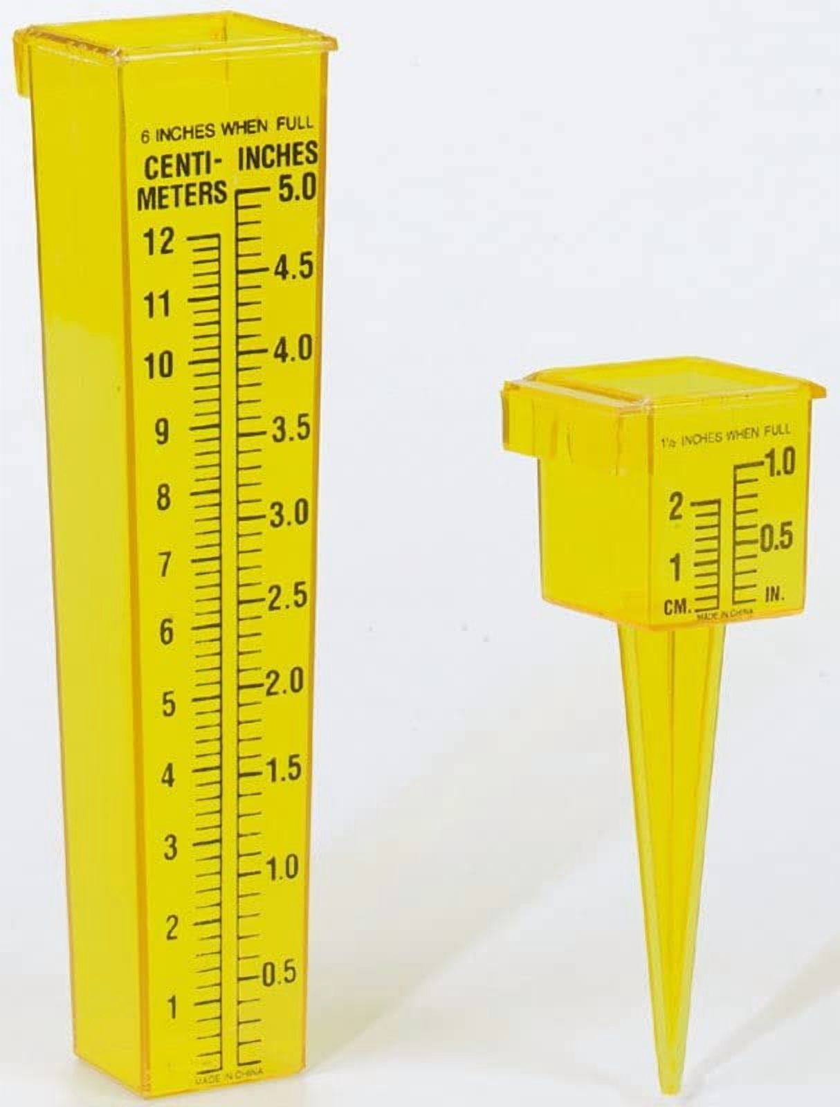 Taylor Precision Products 2715 Sprinkler & Rain Gauge, Bright Yellow, 2-Pc. - Quantity 6