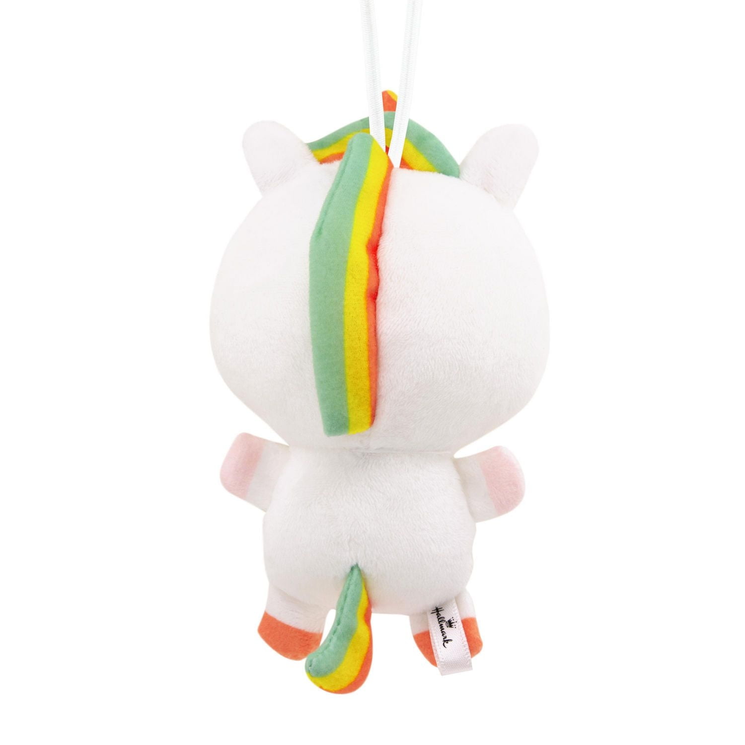 Hallmark Unicorn With Rainbow Mane Christmas Ornament, Plush Fabric