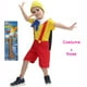 thumbnail image 2 of Disfraz de Pinocho para niños y niñas, ropa divertida para fiesta de cumpleaños y Halloween, disfraz de personaje de dibujos animados para juego de rol, conjunto de nariz, 2 of 5