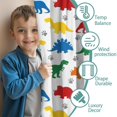 thumbnail image 3 of Blackout Kids Curtains,White Colorful Dinosaurs Paw Prints Pattern Childrens Insulated Curtains Set Of 2,Bedroom Essentials,Toddler Room Decor 42"x63", 3 of 5