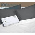 thumbnail image 4 of Royale Linens 400 Thread Count 100% American Grown Cotton Pillowcase Set - Luxury Sateen King Pillow case - 20"x40" Inch Soft & Smooth Set of 2 Grey Pillowcases - (King, Spanish Slate), 4 of 9