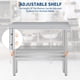 thumbnail image 5 of QinaQin Mesa de preparación comercial de acero inoxidable con repisa ajustable y esquinas redondeadas, ideal para cocina, restaurante, garaje o exterior, 5 of 6