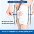 thumbnail image 4 of Homemoh Bareform Meniscus Brace Original, Knee Brace with Side Stabilizers for Meniscus Tear, Breathable Compression Knee Support for Knee Pain,White, 4 of 5