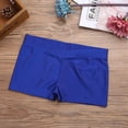thumbnail image 4 of Yartina Girls Sports Shorts Boy Cut V-Front Waistband Underpants for Gymnastic Workout Yoga Running Royal Blue 6, 4 of 6