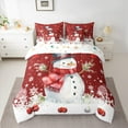thumbnail image 2 of Homewish Kawaii Red Snowman 7-Piece Twin Bedding Sets for Teens Boys Girls,Merry Christmas Bedding Comforter Set,Xmas Snowflake Breathable Sheet Sets,Super Cozy Room Decor,Reversible, 2 of 8