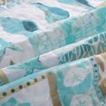 thumbnail image 5 of Smuge Blue Ocean Quilts Set King Size Lightweight Beach Bedspreads Coastal Conch Seahorse Starfish Seashell Bedding 3 PCS ( 1 Reversible Microfiber Quilted Coverlet and 2 Pillow Shams), Green, 5 of 8