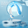 thumbnail image 2 of 3-Speed 360° Airflow USB Rechargeable Bladeless Neck Fan, 2 of 11