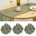 thumbnail image 3 of PENGXIANG 3Pcs Cheesecloth Table Runner with Streamers Hemp Ropes 35 x 118 Inch Boho Vintage Gauze Table Cloth Bulk Washable, 3 of 11