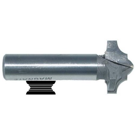 

Magnate 7561 Shallow Classic Point Carbide Tipped Router Bit — 1/4 Radius; 1 Cutting Diameter; 1/2 Shank Diameter; 1/2 Cutting Height; 2 Shank Length