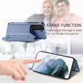 thumbnail image 4 of Phone Case for Samsung Galaxy S21 FE Gaxaly S 21 FE 5G Wallet Cover with Screen Protector and Zipper Credit Card Holder Stand Leather Cell Accessories Glaxay S21FE5G UW S21FE 21S G5 Women Men Blue, 4 of 7