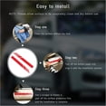 thumbnail image 3 of Yazoeia 4PCS Car Rear View Mirror Stickers, Waterproof Auto Side Rearview Mirrors Decal Stripes, Universal Anti-Collision Striped Automotive Warning Stripes for Most Vehicles (Red) CJC912-114736, 3 of 6