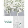 thumbnail image 3 of Sage Green Fruit Tie Up Curtains for Windows 54 Inch Length Balloon Curtains Kitchen Adjustable Balloon Window Shade Vintage Plant Nature Botanical Flower Tie Up Bathroom Curtain Window 42"x54", 3 of 6