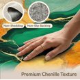 thumbnail image 6 of ODIKA 8'x10' Washable Area Rug Green Gold Abstract Marble Design Vibrant Symmetrical Fluid Swirling Veins for Dining Room, Large Office, Lounge, Non-Slip Chair-Friendly Mat, 6 of 7