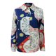 thumbnail image 4 of Pntutb Mujer Verano Moda Delgado Cuello en V Estampado Casual Manga completa tops Blusa Pntutb Pntutb-7536, 4 of 5