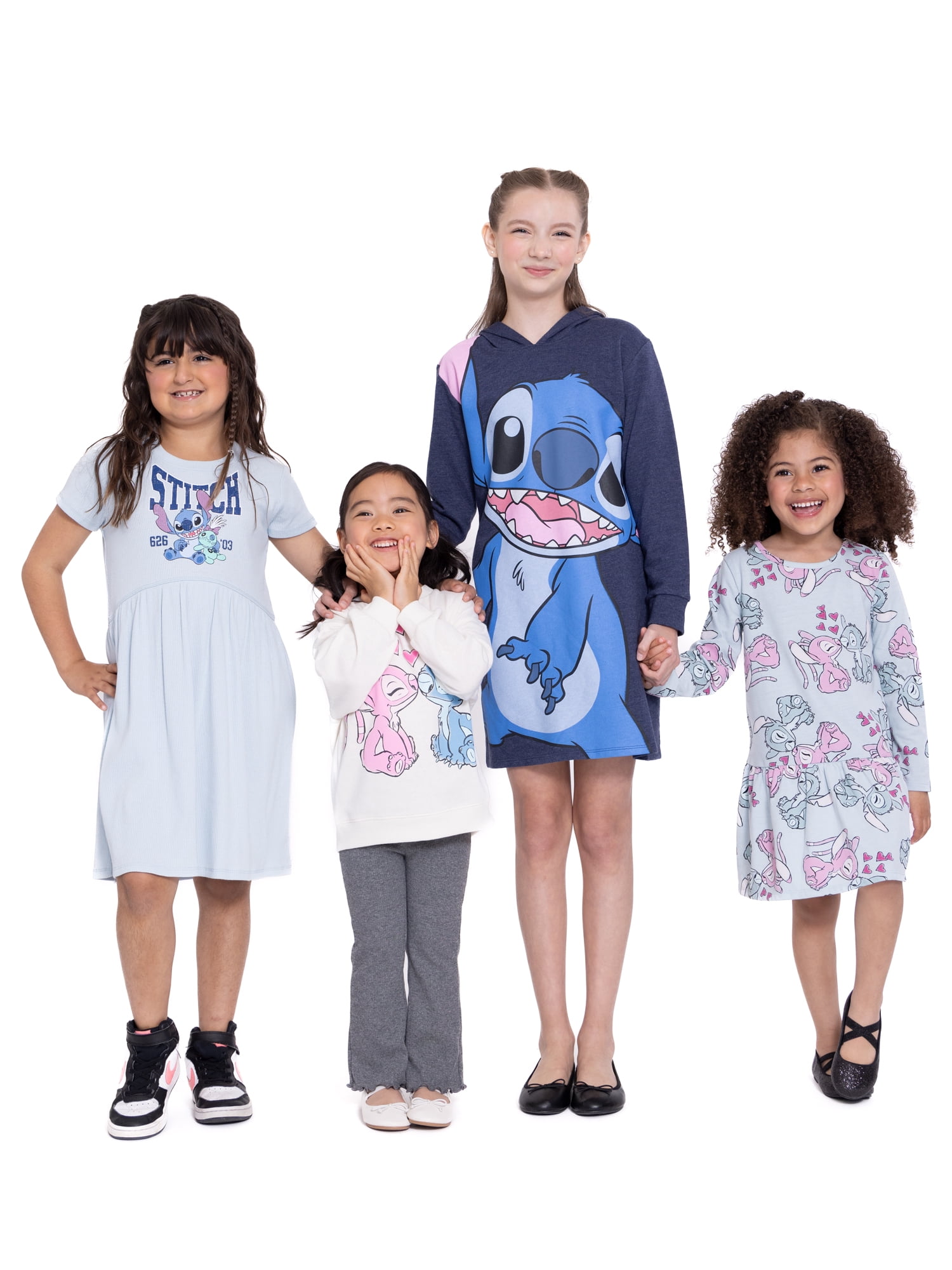 Stitch Girls Hooded Long Sleeve Cosplay Dress, Sizes 4-12
