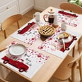 thumbnail image 5 of Love Never Fails Placemats Set of 12, Valentine's Day Love Balloons Red Truck Non-Slip Place Mats Washable Table Mats for Kitchen Dining Table Decorations Indoor/Outdoor, 5 of 9