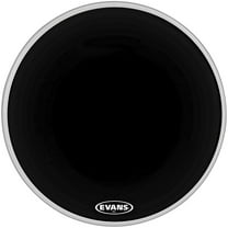 EVANS MX2 Black Marching Bass Drum Head Black 22 in.