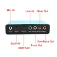 thumbnail image 1 of 1 paquete de tarjeta de sonido externa USB, con tarjeta de sonido de sonido óptico envolvente S / PDIF 5.1, azul Hugo Tarjeta de sonido USB ABS, 1 of 10