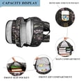 thumbnail image 3 of FORMRS Unisex School Backpack 17" Student Travel Bag with Laptop Compartment, Dark Flowers Pattern, 3 of 7