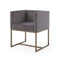thumbnail image 3 of Modrest Marty Modern Dark Grey & Copper Antique Brass Dining Chair, 3 of 5