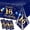 16th, variant on 75th Birthday Decorations for Men - 3pcs Navy Blue and Gold Waterproof Plastic Table Covers, Rectangular Tablecloth Party Supplies