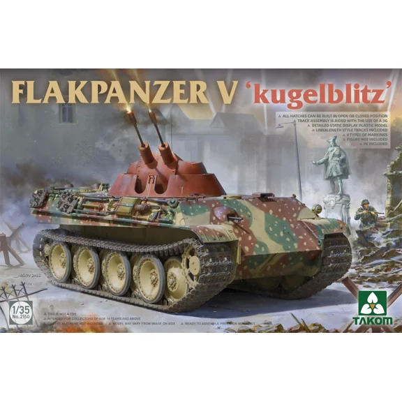 Takom 2150 1/35 Flakpanzer V `Kugelblitz`  Plastic model kit