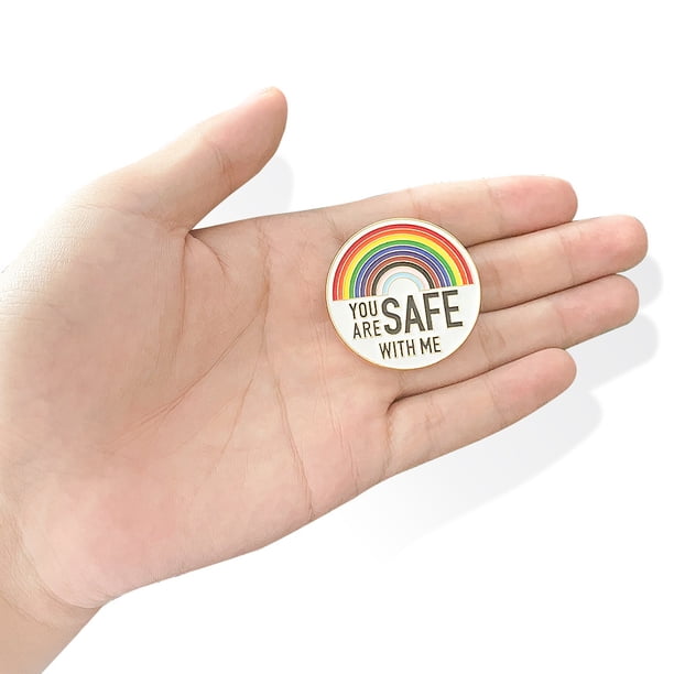 You Are Safe With Me, alfileres esmaltados, alfileres para estudiantes de medicina, broche de arcoíris, alfileres esmaltados para ropa, mochila, sombrero, decoración, insignia divertida, regalo de joyería ER
