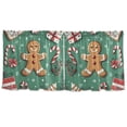 thumbnail image 7 of Yayeee Kitchen Curtains Tier Set of 2 Light Filtering 57"x36" Over Sink Window Panels, Christmas Gingerbread, 7 of 7