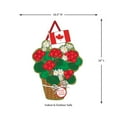 thumbnail image 3 of Evergreen Door Decor Canadian Patriotic Basket of Flowers Burlap Door Decor, 18.5'' x 15.75'' inches, 3 of 5