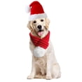 thumbnail image 1 of Gorro, bufanda y traje de Papá Noel para mascotas Ropa navideña para perros y gatos, 1 of 5
