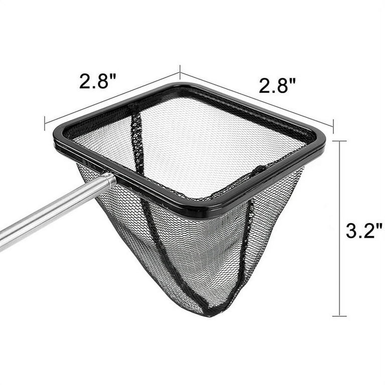 Aquarium Fish Net with Extendable Stainless Steel Long Handle