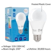Simba Lighting LED A19 ETL Listed 9W 60W-75W Equivalent Bulbs 120V E26 Base 5000K Daylight 4-Pack