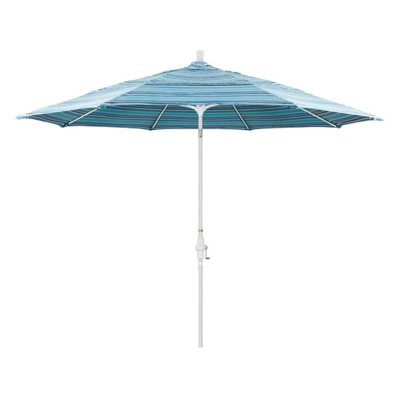 California Umbrella 11 ft. Fiberglass Double Vent Sunbrella Tilt Market Umbrella