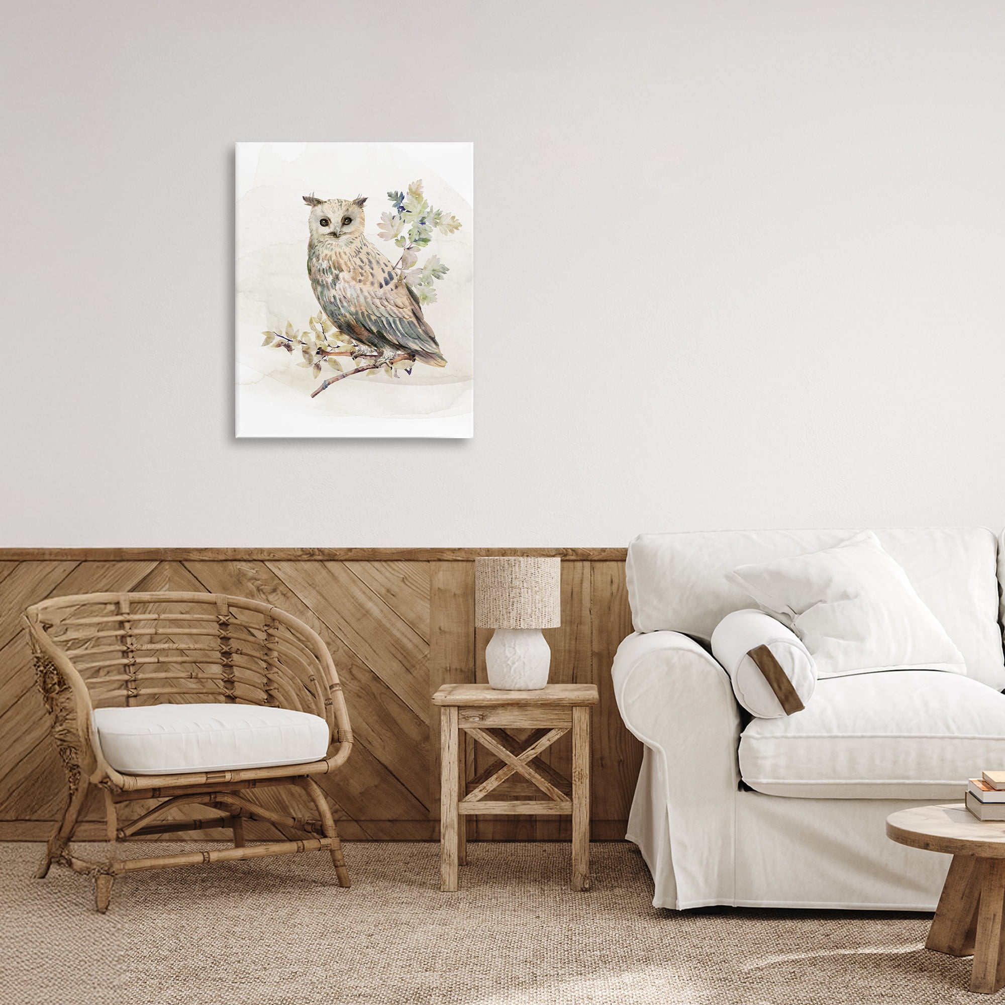 Stupell Industries Forest Owl with Foliage Canvas Wall Art, design by CAD Designs