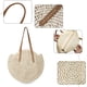 thumbnail image 3 of Bolso de mano de verano para la playa, redondo, vintage, hecho a mano, bandolera, circular, bohemio, tejido a mano, bolsos de hombro para mujer, viajes, vacaciones, ocio, bolso trenzado Adepaton LN-1766, 3 of 6